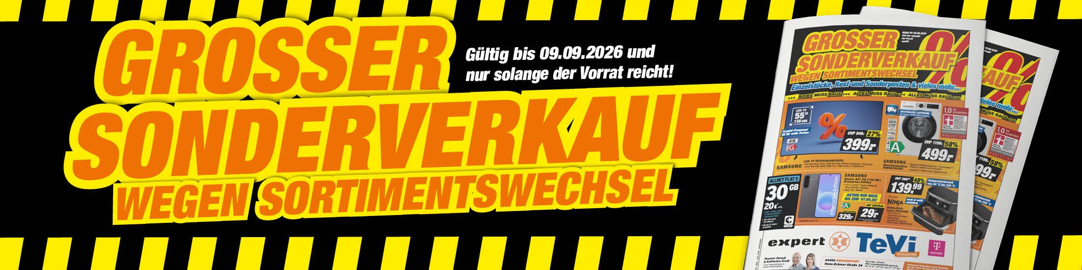 Großer Sonderverkauf wegen Sortimentsumstellung