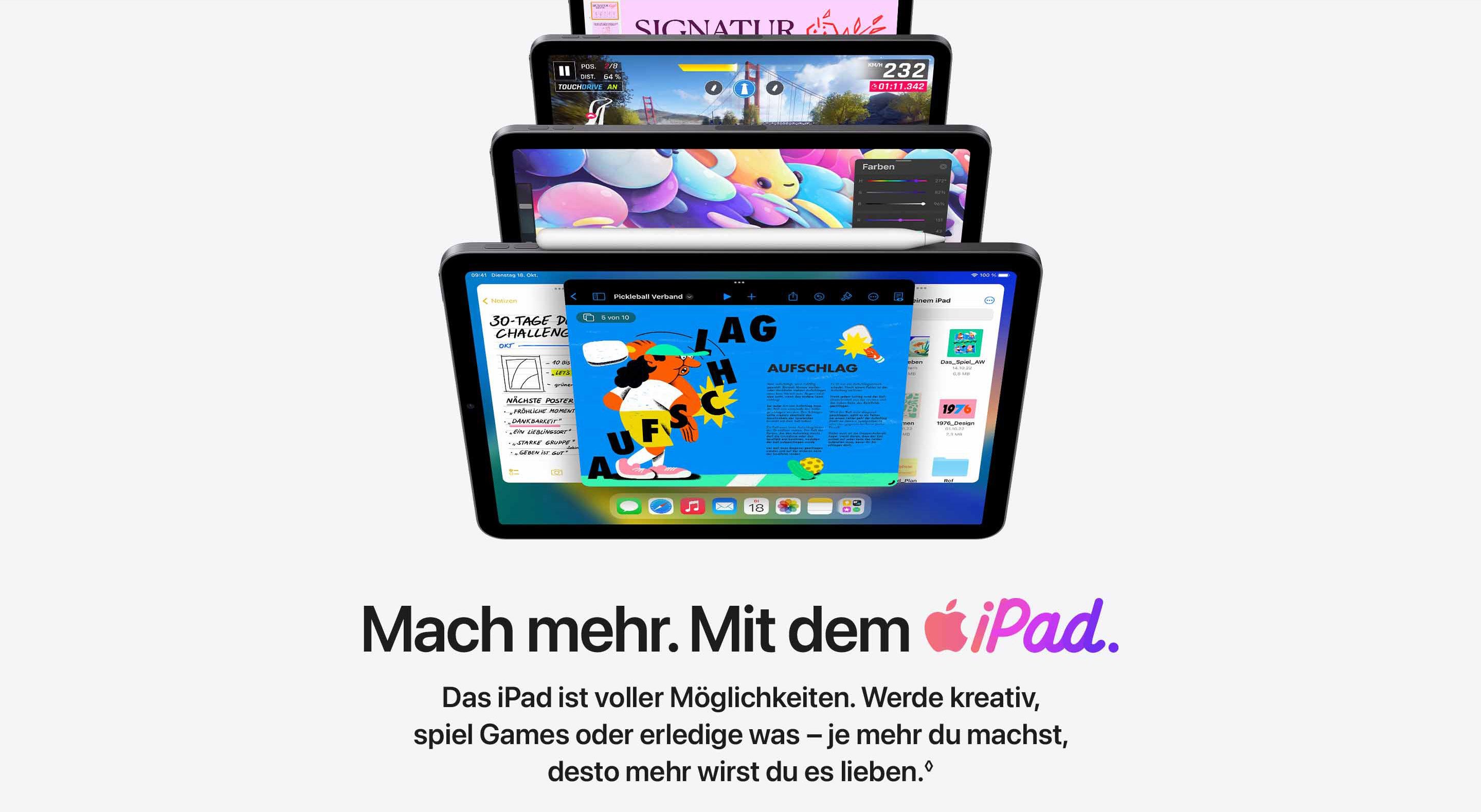 Mach mehr. Mit dem iPad.