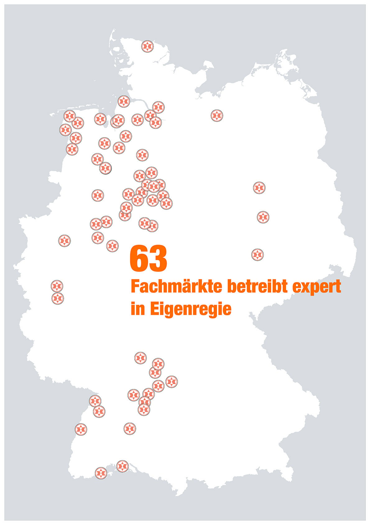 63 Fachmärkte betreibt expert in Eigenregie