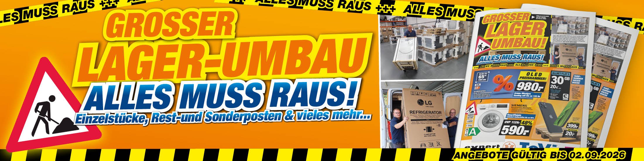 Großer Lagerumbau - Alles muss raus! 