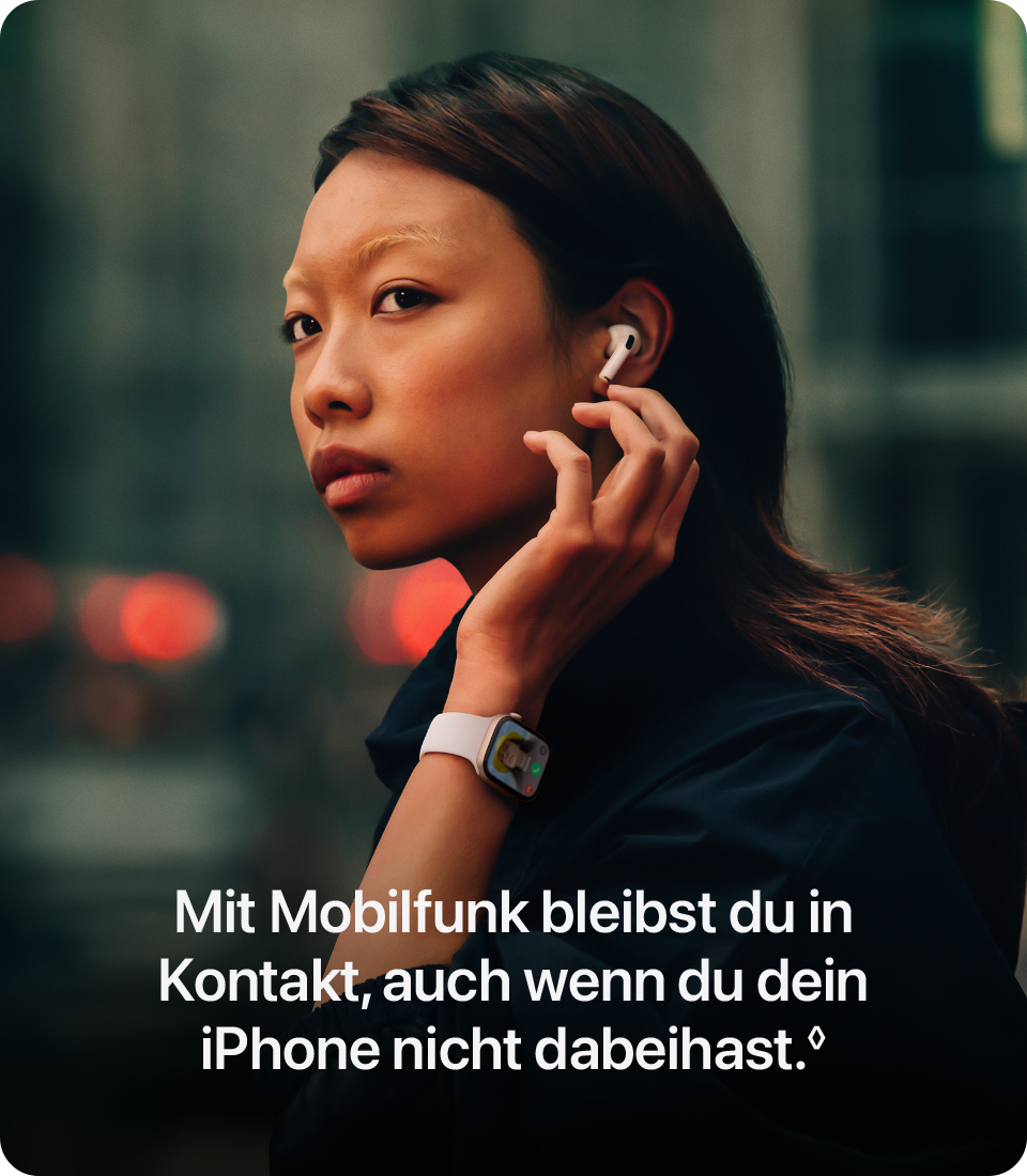 Mit Mobilfunk bleibst du in Kontakt, auch wenn du dein iPhone nicht dabei hast. Mit Mobilfunk bleibst du in Kontakt, auch wenn du dein iPhone nicht dabei hast.