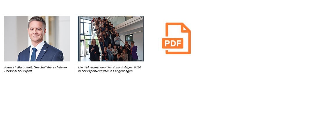 Pressematerial: Zukunftstag 2024: 32 Schülerinnen und Schüler entdecken die expert-Zentrale