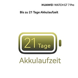 Bis zu 21 Tage Akkulaufzeit