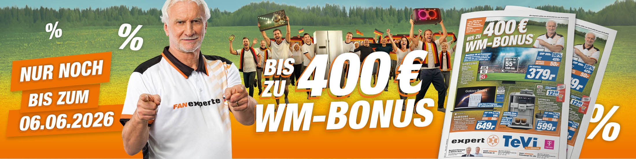 Bis zu 400 € WM-Bonus -  Nur noch bis 06.06.2026