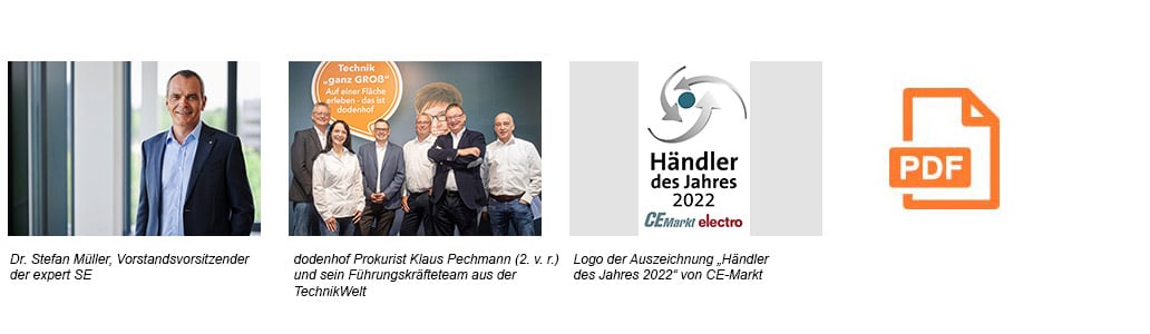 Pressematerial: dodenhof TechnikWelt ist „Händler des Jahres 2022“