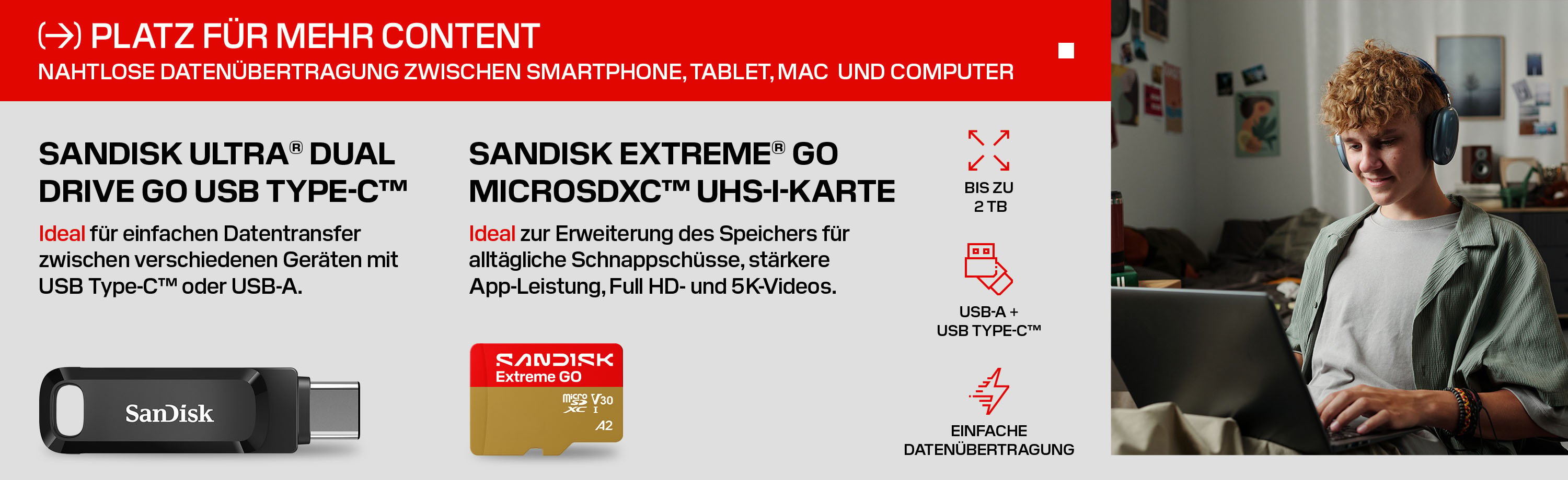 SanDisk Speicherlösungen für mehr Content und einfache Datenübertragung