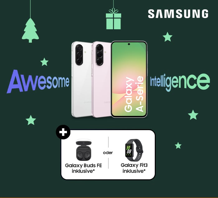 Awesome X-Mas Galaxy A26 oder A56 kaufen und Zugabe sichern!*