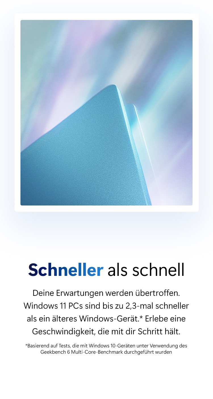 Windows 11 PCs mit schnellerer Performance