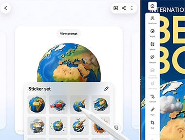 Viele kreative Möglichkeiten mit dem S Pen und Creative Studio