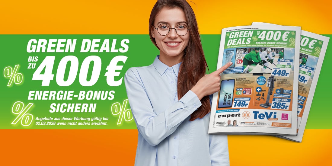 Green Deals - Bis zu 400 € Energie-Bonus sichern