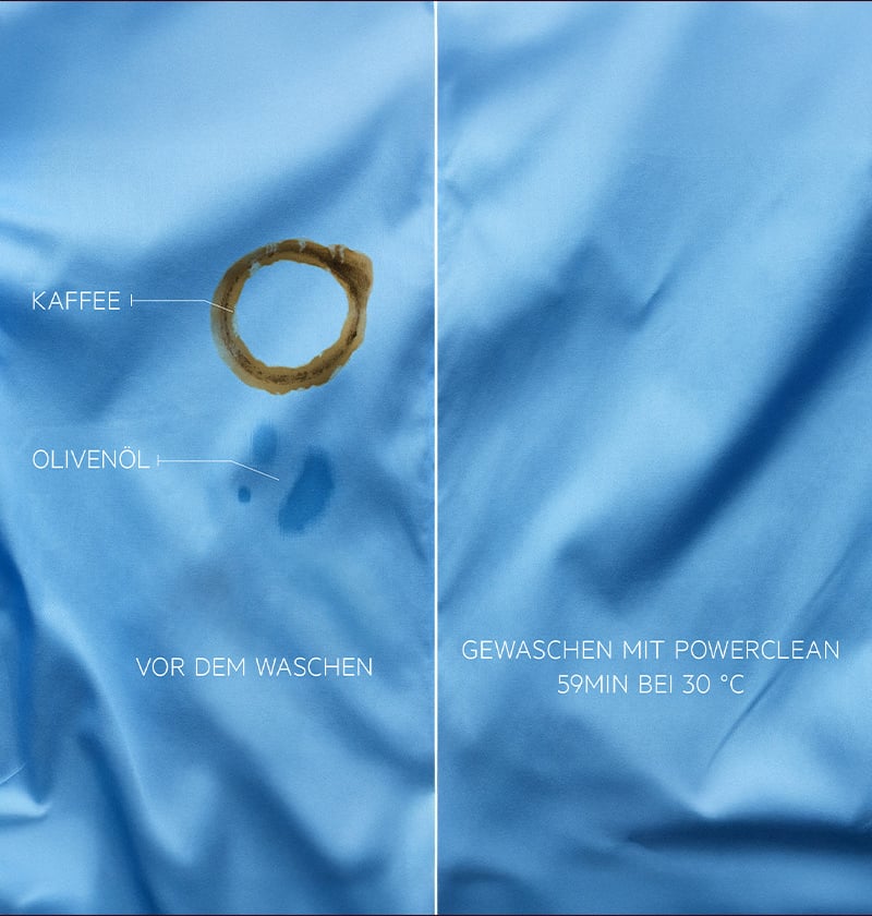PowerClean 59 Min – Marktbeste schnelle Fleckenentfernung bei nur 30 °C*