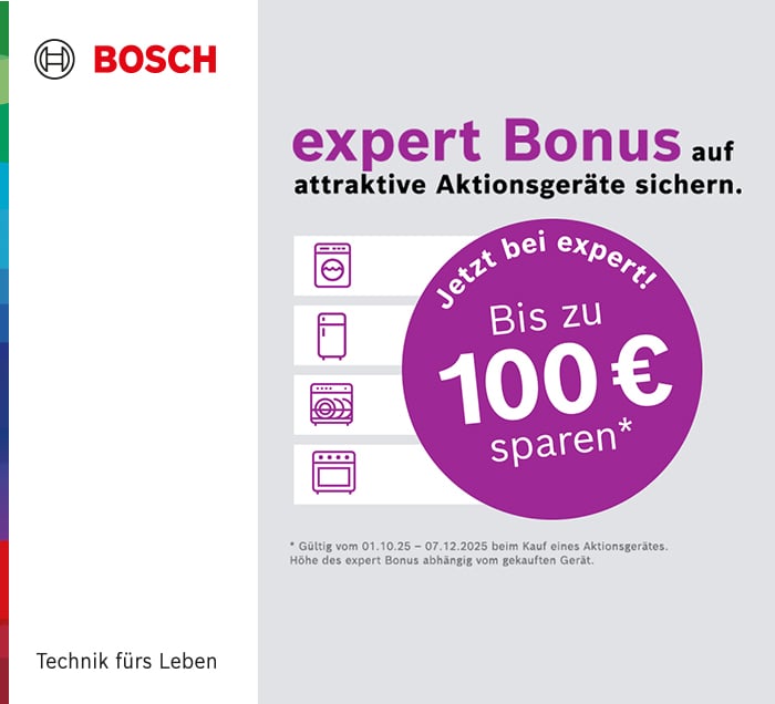 Bis zu 100€ Cashback.* Exklusiv bei expert