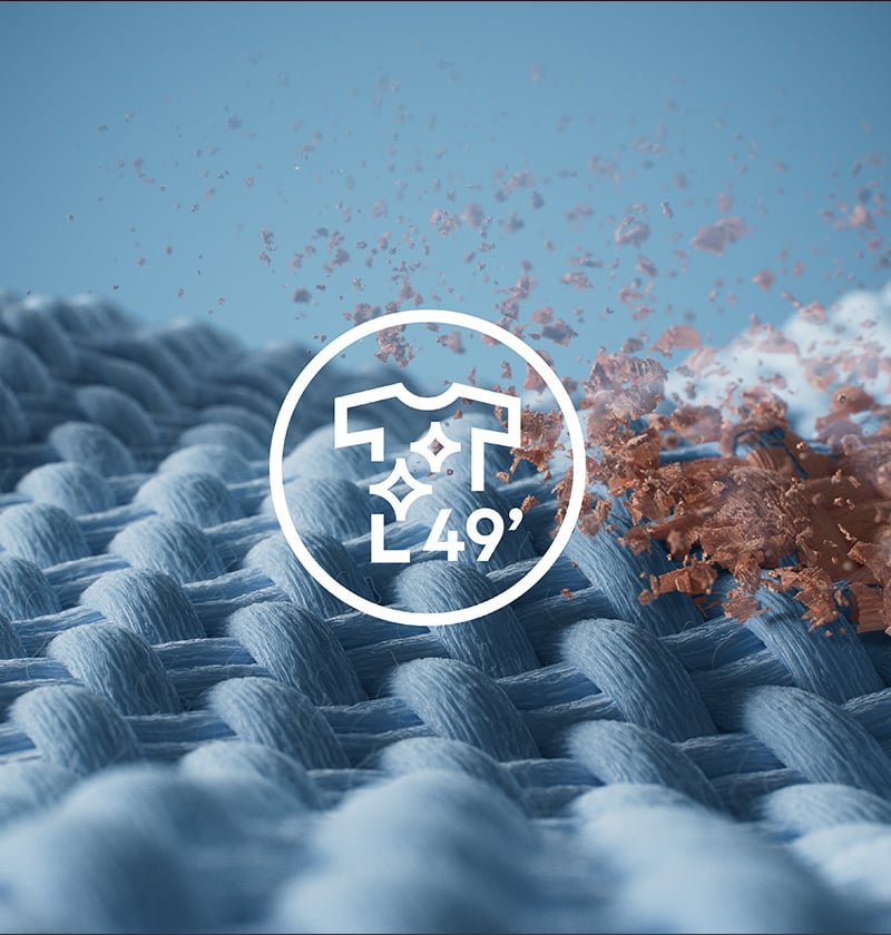 Absolutewash 49 min - Marktbeste schnelle Fleckenentfernung bei nur 30°C*