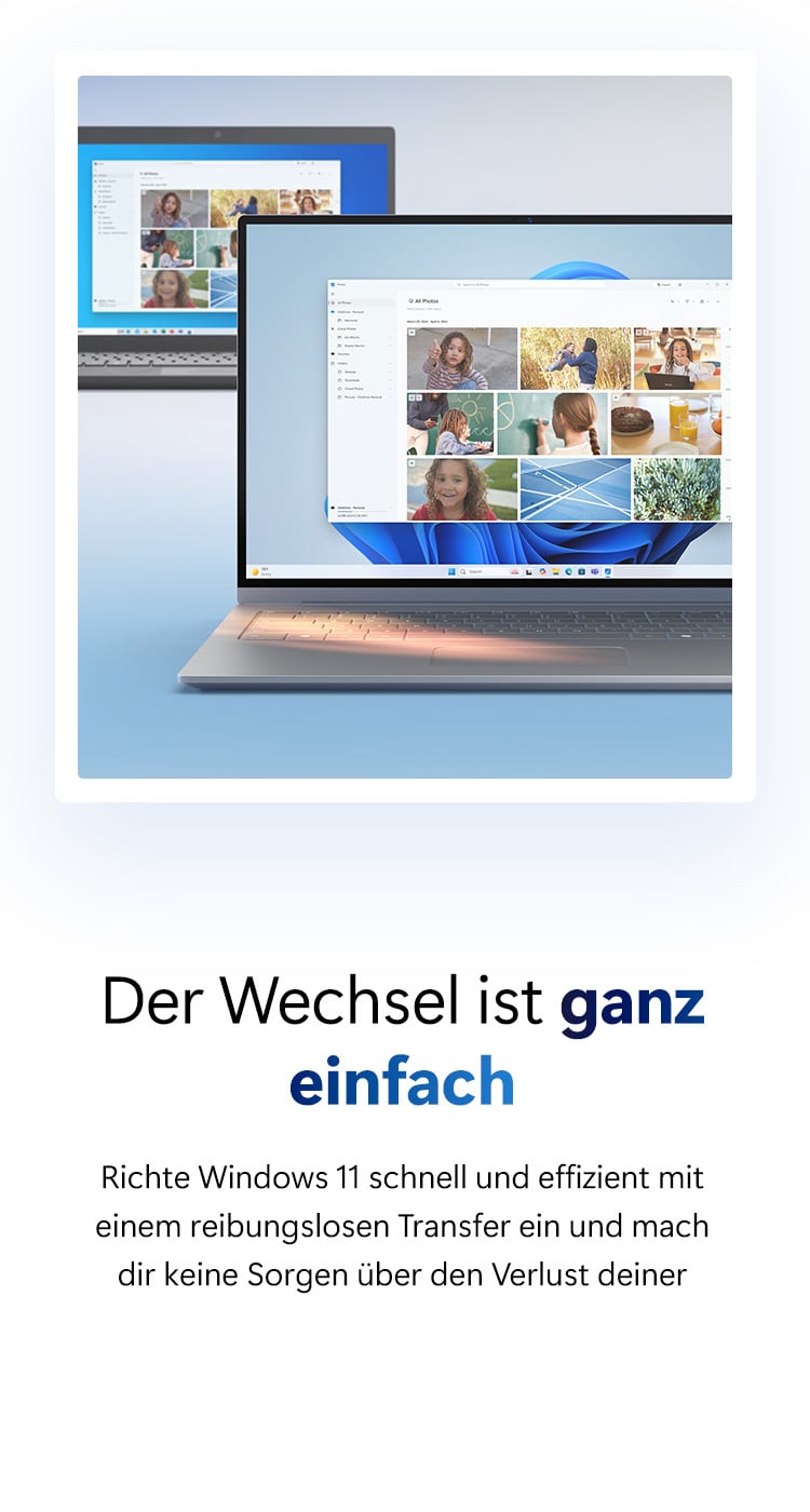 Einfacher Wechsel zu Windows 11 mit Datenübertragung