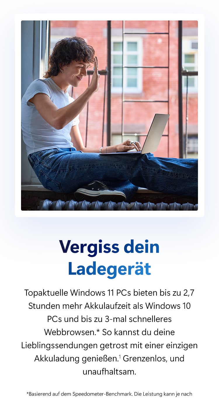 Windows 11 PC mit längerer Akkulaufzeit