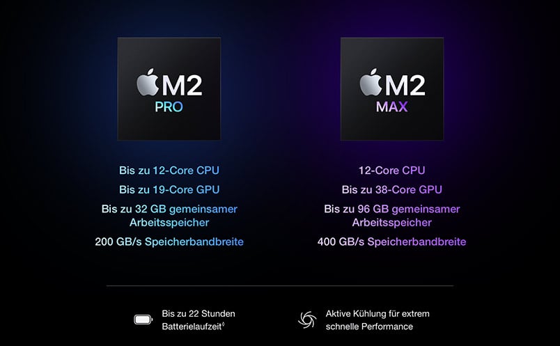 Apple M2 Pro | Apple M2 Max