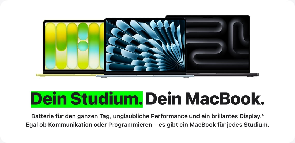 Dein Studium. Dein MacBook.