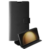 Premium Wallet, Book Cover für Galaxy S24 Ultra Schwarz  (64075)