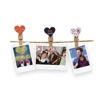 Sonstiges Fujifilm Instax Design Clips 'Hearts' (10er Set Holzwäscheklammern mit Magnet im 'Herz-Design')