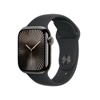 Watch Series 10 GPS + Cellular, 46 mm Titangehäuse Schiefer, Sportarmband Schwarz - M/L