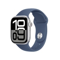 Watch Series 10 GPS, 42 mm Aluminiumgehäuse Silber, Sportarmband Denim - S/M
