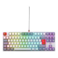 XTRFY K4V2 RGB TKL Gaming-Tastatur, Weiß/Rot