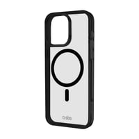 Case für iPhone 16 Pro Max mit farbigen Rändern, kompatibel mit MagSafe Aufladung, Schwarz