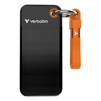 Pocket SSD 1 TB, Schlüsselanhänger mit Kabelbefestigung, Schwarz/Orange Pocket SSD 1 TB, Schlüsselanhänger mit Kabelbefestigung, Schwarz/Orange