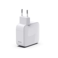 Schnellladegerät, GaN, 2x USB-C, ausziehbares Ladekabel, PD, 30 W, Weiß (00201956)