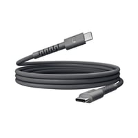 USB-C zu USB-C silikon geflochtenes Kabel "FlexWave" 2m, 100W Storm Grey (00231902)