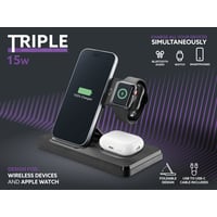 Triple Wireles Charger 3in1 Black (61043)