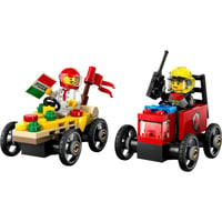 Pizzalieferwagen vs. Löschauto Lego-Set Pizzalieferwagen vs. Löschauto Lego-Set