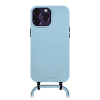 Cover Bond - Hülle für iPhone 14 Pro mit abnehmbarem Umhängeband, Hellblau