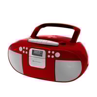 SCD7800 Rot Radiorekorder mit CD-Spieler und Kassettendeck