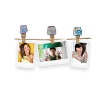 Instax Design Clips Camera (10er Set Holzklammern mit Magnet im 'Instax-kamera-Design')