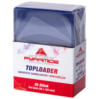 Knickfeste Schutzhülle für Sammelkarten - 25er Toploader Clear Pack