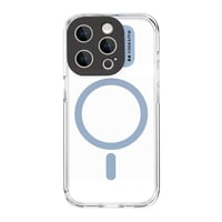 Case & Me Handyhülle für iPhone 15 Pro, 6,1 Zoll, Blau/Transparent