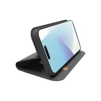 Klapphülle mit Ständer und Soft-Touch-Oberfläche für das iPhone 16 Plus, Schwarz
