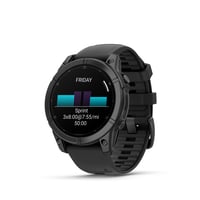 fenix E - 47 mm AMOLED Schwarz/Schiefergrau mit QuickFit-Silikon-Armband 22 mm Smartwatch