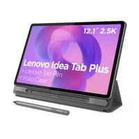 Idea Tab Plus + Stift und Folio Case, Grau, 12,1 Zoll, WQXGA, 90 Hz, IPS, 8 GB, 256 GB, Android