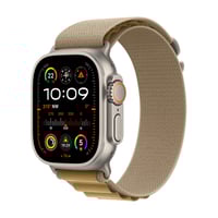 Watch Ultra 2 GPS + Cellular, 49 mm Natur Titan­gehäuse, Alpine Loop Mandel - Large