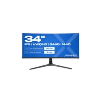 JN-IPS340UWQHD60C-C65W-HS, Schwarz/Silber, 34 Zoll, Curved, UWQHD+, IPS, 75 Hz, 4 ms Monitor
