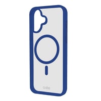 Case für iPhone 16 mit farbigen Rändern, kompatibel mit MagSafe Aufladung, Blau