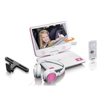 DVP-910 weiß/pink Portabler DVD-Player