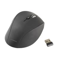 USB Wireless Mouse 1600 dpi, Silent Klick, 5 Tasten, schwarz (36640)