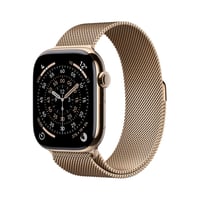 Watch Series 11, GPS + Cellular, 42mm, Gold Titangehäuse mit goldenem Milanaise Loop Armband