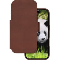 Lynge MS - iPhone 17 Pro - Full-grain leather - Dark Tan Handyhülle