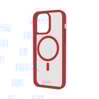 Case für iPhone 15 Pro Max mit farbigen Rändern, kompatibel mit MagSafe Aufladung, Red