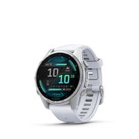 fenix 8 - 43 mm AMOLED Steinweiss/Silber mit QuickFit-Silikon-Armband 20 mm Smartwatch fenix 8 - 43 mm AMOLED Steinweiss/Silber mit QuickFit-Silikon-Armband 20 mm Smartwatch