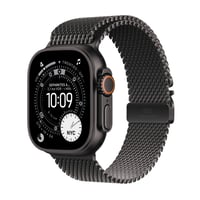 Watch Ultra 3, GPS + Cellular, 49mm, Schwarz Titaniumgehäuse mit schwarzem Milanaise Loop - Small